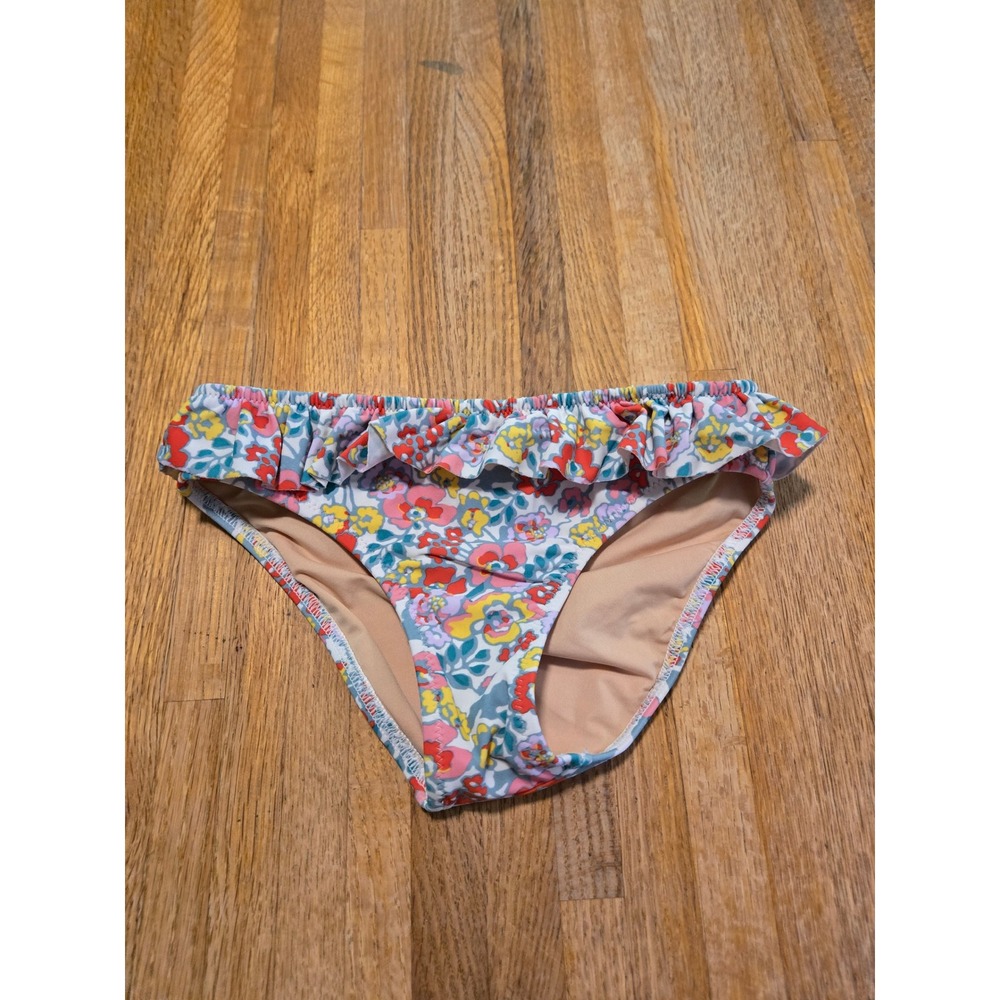 Crewcuts J.Crew‎ Girls 6-7 Multi Color Floral Ruffle Bikini Swimsuit Bottom